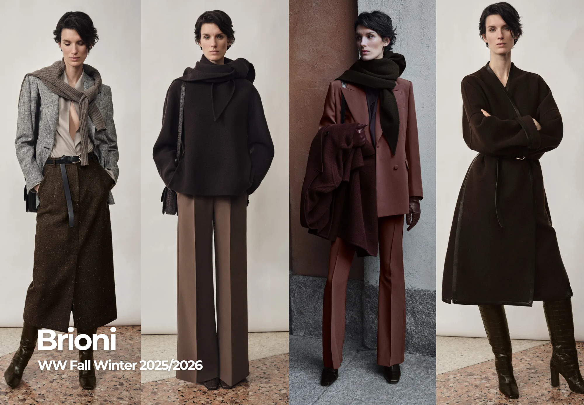 Brioni Fall Winter 25/26 Tonalità Marroni