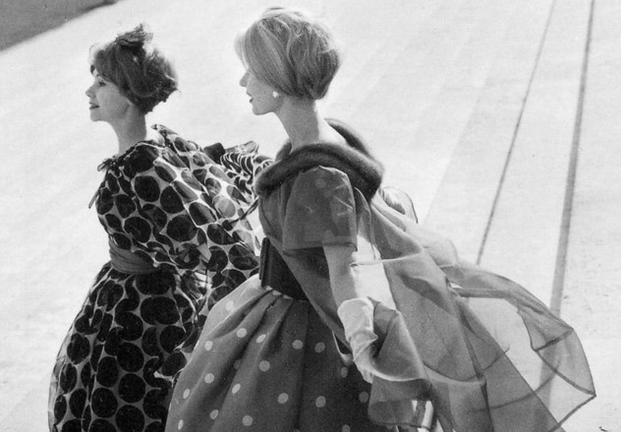 1958 Models In Organza Dresses From Valentino's Springsummer Collection